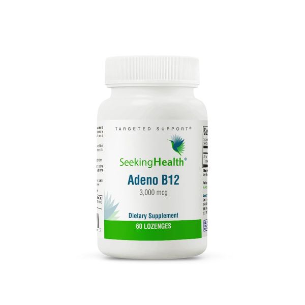 Seeking Health Adeno B12 - Vitamin B Supplement to Support Energy and Brain Health - Adenosylcobalamin Energy Supplement - 3000 mcg, 60 Lozenges