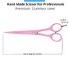 Pink Professional Barber Hairdressing Scissors THINNING Hair Cutting Shears Set+ CASE (Pink Scissors 6.5")