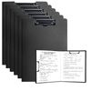 Clipboard Folder, 6 Pack A4 Foldable Clipboards File Folder Flip Writing Pad for Memo Form Document & School Office Work - Black
