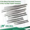 10 ASSORTED THUMB FORCEPS TWEEZERS SURGICAL INSTRUMENTS STAINLESS STEEL CE