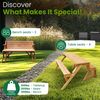 Merry Garden Interchangeable Wooden Picnic Garden Bench Outdoor Patio Dining Table, Natural,White