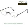 (2 PAIRS) MIASTO SEMI RIMLESS HALF FRAME MOON METAL READER READING GLASSES+2.00
