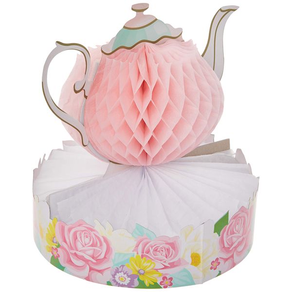 Creative Converting Floral Tea Party Centerpiece, 1 ct Multicolor, 9" x 10"