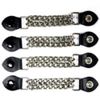 4-Pack Men's Spiked Vest Extenders-Leather-Snap On Button