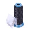 Weaving Thread Polyester Sewing Thread Size 210D with 12pcs 9cm C Type Needles Curved Hair Needles (Black)
