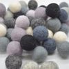 100% Wool Felt Balls - 2cm - 100 Count - Assorted Grey, Black and White Colours