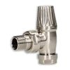 Adept Gothic 15 mm Black Nickel TRV & Lockshield Valve Set (Silver Nickel)