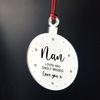 Nan Memorial Gift Engraved Hanging Bauble In Memory Plaque Keepsake