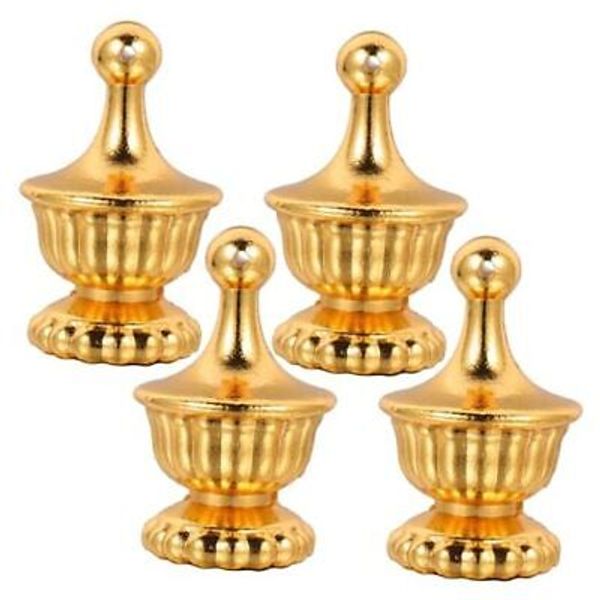 4pcs Golden Lamp Cap Decoration Metal Lamp Shade Goldendoodle Accessories Bed