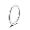 Thin Pinky Ring 925 Sterling Silver 2MM Thin Plain Minimalist Stackable Thumb Finger Ring For Women Men Size L1/2