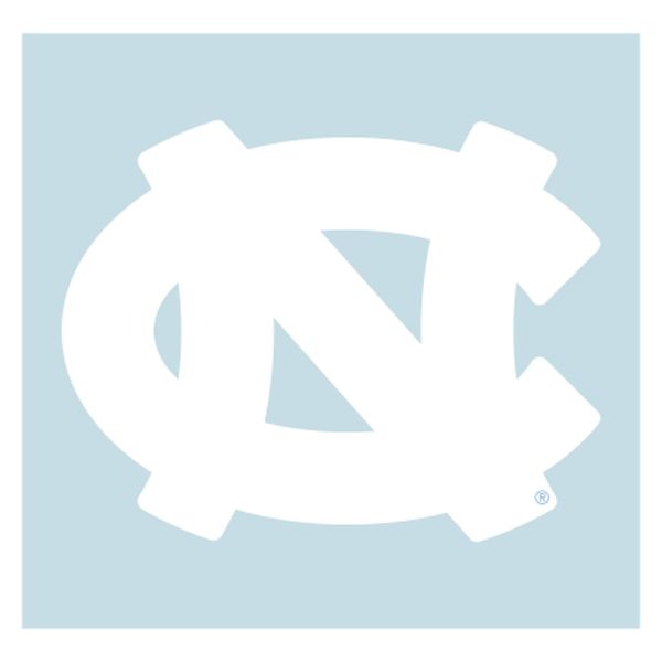 UNC NORTH CAROLINA Large 11.5" WHITE Auto Cornhole Decal