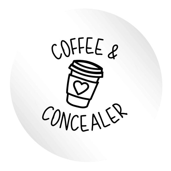 Flox Creative 15 51mm Gloss Circle Stickers Coffee and Concealer