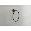 Duravit Starck T Wall Mounted Towel Ring Matt Black One Size