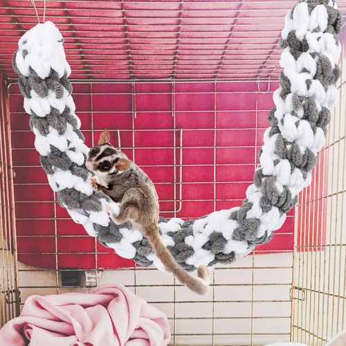 TEHAUX Sugar Glider Climbing Rope Cage for Guinea Pigs, Hamster, Ferret, Mouse, Pet Toys