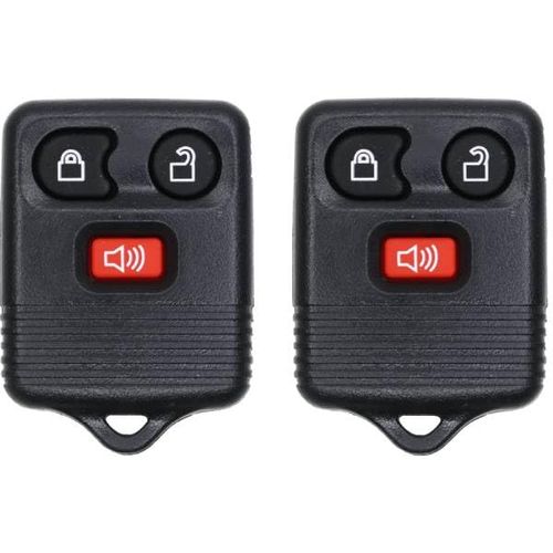 2 Replacement Keyless Entry Remote Key Fob Clicker Transmitter for Ford 1998-2016 F-150 F-250 F-350 Maz da Mercury Lincoln - 3 Button