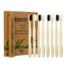 2 Pkgs Biodegradable Bamboo Handle Toothbrush 8pc Box Cotisen Black & White New