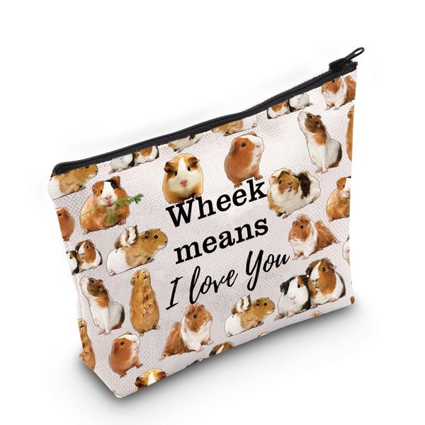 LEVLO Lustige Kosmetiktasche mit Meerschweinchen-Motiv, inspiriert von Meerschweinchen, inspiriert von Meerschweinchen, Make Me Happy You Not So Much Meerschweinchen, Make-up-Tasche mit Reißverschluss