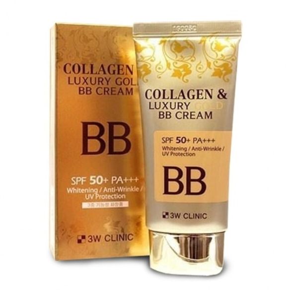 50ml 24k luxury glowing skin cosmetics cream 3w bb cream bb cream gold collagen