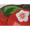 PRINTED RUG (nonskid Polyester Pile) (20" x 32") 3 RED APPLES & FLOWERS, Daniel