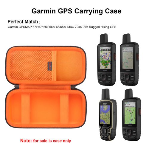 Elonbo Carrying Case for Garmin GPSMAP 67i/ 67/ 66i/ 66s/ 65s/ 64sx/ 79s Rugged Hiking GPS Premium Handheld inReach Satellite Technology, Handheld Satellite Communicator Travel Holder, Inside Orange