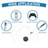PATIKIL 1.5m / 4.9Ft Retractable Remote Control Tether, Security Remote Cable Lock Adjustable Cable Leash Length for TV Remote Control Gaming Controller, Black (Curved Rubber Cap)