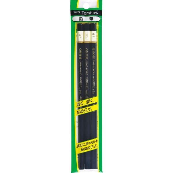 Tombow Pencil Mono 4B Hexagonal Shaft 3 Pack ASA-397