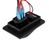 Battery Test Panel Rocker Switch, LED Backlight Battery Test Panel Rocker Switch Voltmeter 12V DC for Car Boat Marine