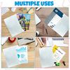 A4 Plastic Wallet Paperwork Document Organiser Envelope Folder Button Closure Foolscap Folder Waterproof Storage Bag for Office, Student, Documents Papers & Notes (10Pcs, White)