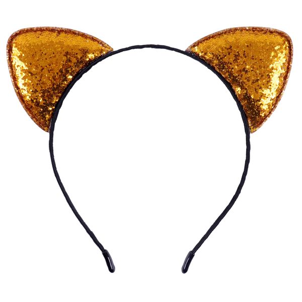 Bonnie Z. Leonardo Glitter Cat Ears Headband Orange Cat Ears Headband for Adult