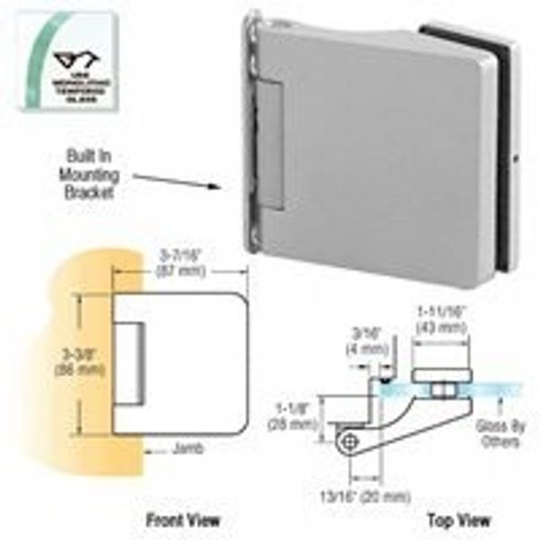 CRL Satin Anodized Sofia Free-Swinging Interior Door Hinge PTH353SA