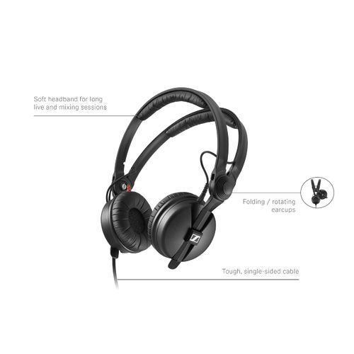 Sennheiser Pro Audio Professional HD 25 On-Ear DJ Headphones Black
