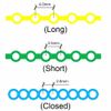 Dental Orthodontic Elastic Chain Power Chains (Long, Light Green)