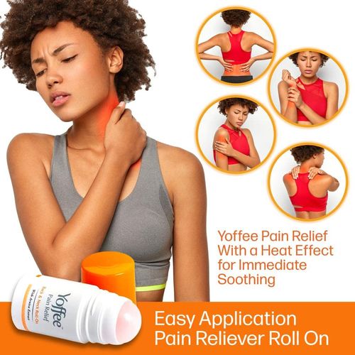 Yoffee Pain Relief Back & Neck Roll On - Heating & Anti-Inflammation Formula Relaxes Muscles and Tension. Instant Joint & Pain Relief with Natural Arnica. 90ml