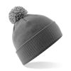 Beechfield Snowstar Beanie - Graphite Grey/Light Grey