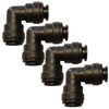 John Guest 12mm Equal Elbow Push Fit Pipe Water Fitting Connector **4 Pack**