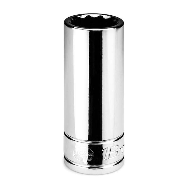 3/8 in Drive 18 mm 12-Point Metric Deep Socket, Mfr: CP16370-A