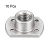 sourcing map Weld Nuts,M8 Tab Base UNC Carbon Steel Machine Screw 4 Projection Silver 10Pcs
