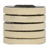 BHA Polish Plus Extra Thick Felt Flat Disc for Polishing and Buffing, 4.5" x 7/8" - 5 Pack