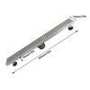 Linear Shower Drain 24" Shower Drain w/Cover Grid and Brushed 304 Stainless