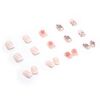 24 Pieces Rainbow Cute Peach Girly Nails For Taking Photos, Weddings, Coming-of-Age Ceremonies, Parties, After-Parties, False Nails, False Nails, Nail Tips