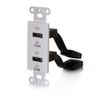 Dual HDMI® Pass Through Decorative Wall Plate - Aluminum - C2G