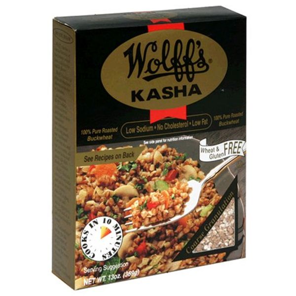 Wolff's Kasha, Roasted Buckwheat Kernels, 13-Ounce Boxes (Pack of 12)