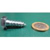 Zinc Hex Head Lag Screw 9/16 Hex Size 3/8 Thread x 1.00" Length, 100 pcs