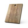 Personalised Carved Solid Oak Chopping and Serving Board, Lords Prayer design