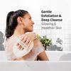The Loofah Shop Bath Loofah Sponge, Exfoliating Body Scrubber, Shower Luffa for Men, Women and Kids Made of Eco-Friendly Natural Egyptian Loofah with Cotton Travel Pouch, 7" x 5.25" (2 Pack)