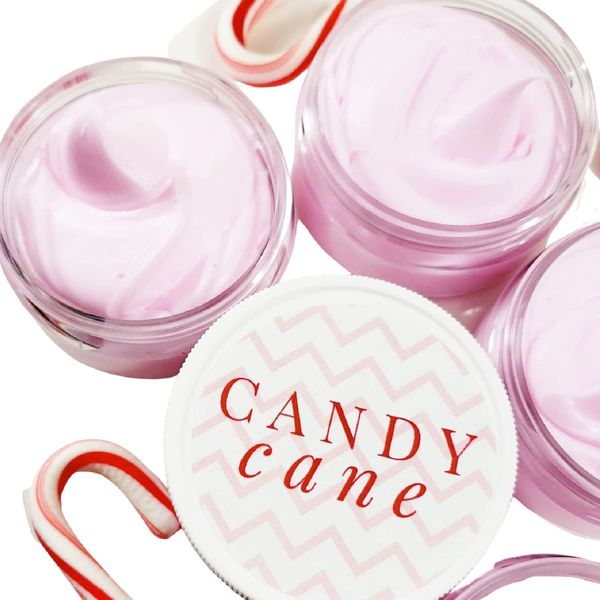 Stocking stuffers. Candy Cane Whipped Body Butter Lotion. Moisturizing Hand Cream