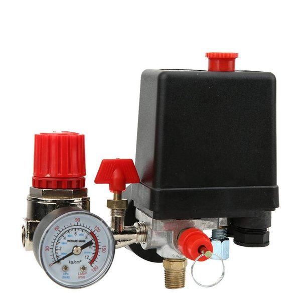 Pressure valve switch for air compressor, regulator gauge, 4 hole air compressor accessories, air pressure switch, air compressor etc