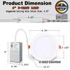 2X 4-Inch 5CCT Dimmable LED Recessed Ceiling Panel Light Fixture w/ Junction Box