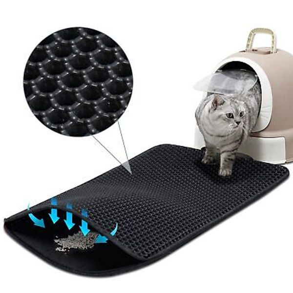 Cat Litter Mat for Pet Kitty Litter Box,Honeycomb Double Layer Cat Litter Box...