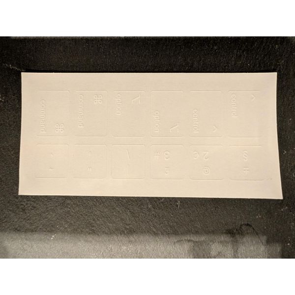 SticKeys Standard Keyboard to Mac Keyboard Modifier Stickers (Clear)
